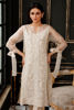 Beige Mirror Work Cotton Net Salwar Kameez (3-Piece) - Image 7