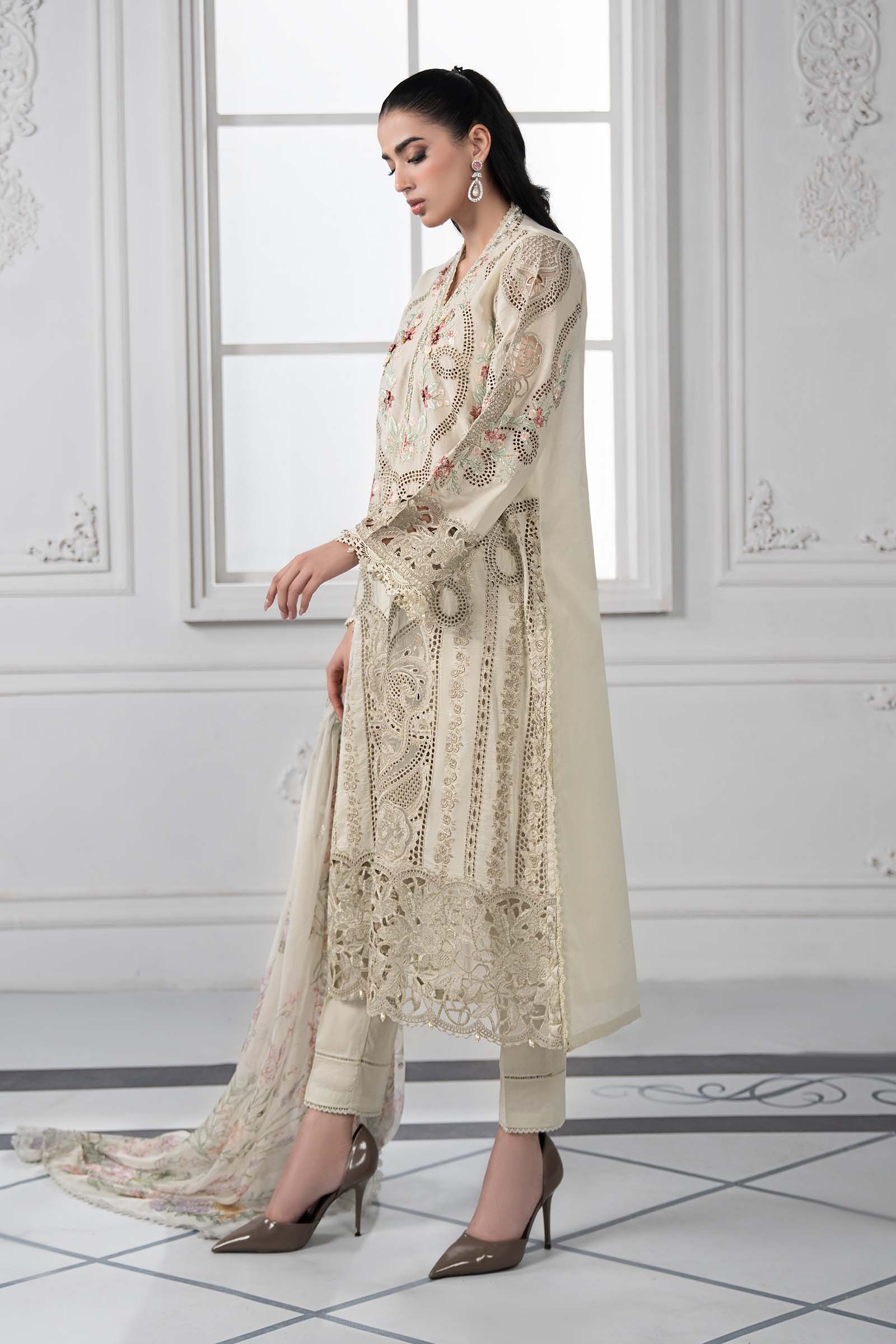 Beige Embroidered Lawn 3-Piece Suit - Image 6