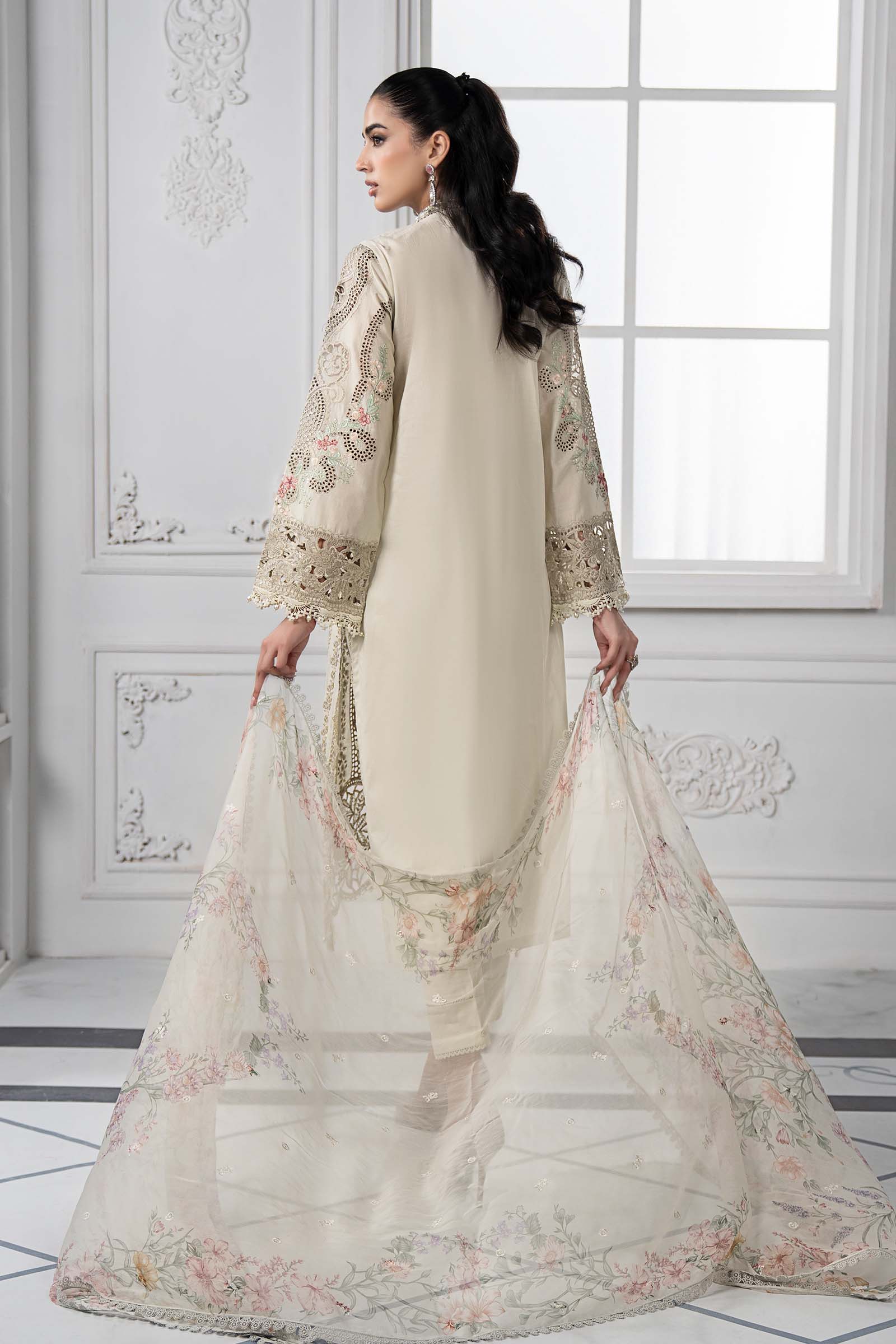 Beige Embroidered Lawn 3-Piece Suit - Image 7