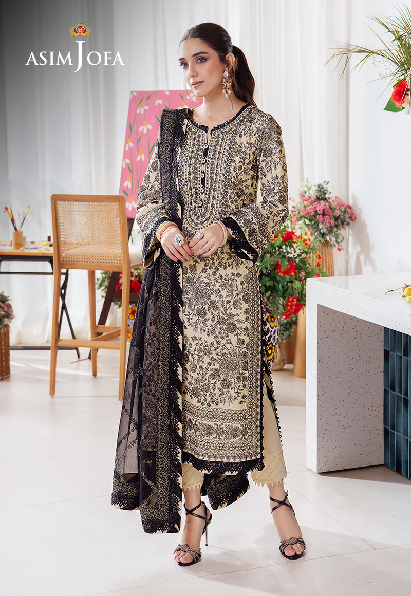 Beige Embroidered Lawn 3-Piece Suit - Image 8