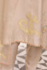 Pakistani Beige Embroidered Korean Raw Silk Salwar Kameez (3-Piece) - Image 7