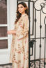 Beige Floral Printed Korean Raw Silk Salwar Kameez (2-Piece) - Image 4