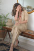 Beige Embroidered Pure Raw Silk Salwar Kameez (2-Piece) - Image 4
