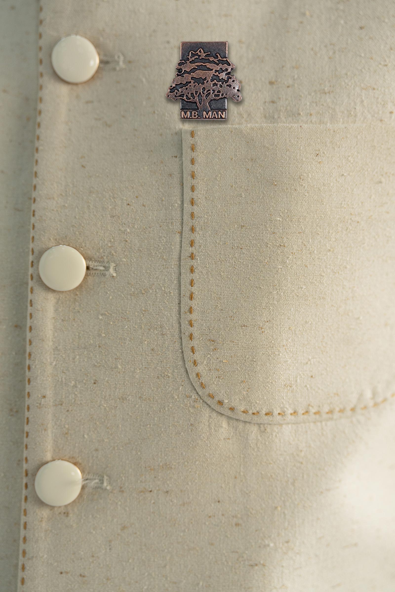 Natural Karandi Formal Waistcoat (1-Pc) - Image 5