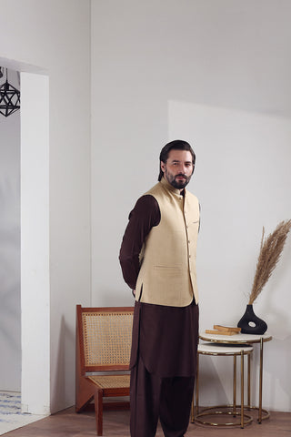 Skin Embroidered Acrylic-Wool Tweed Waistcoat (3-Piece) - Image 5