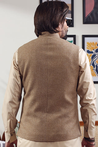 Skin Textured Yarn Dyed Waistcoat (2-Piece) - Image 10