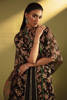 Pakistani Black Printed Embellished Organza Angrakha (2-Piece) - Image 3