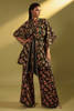 Pakistani Black Printed Embellished Organza Angrakha (2-Piece) - Image 5