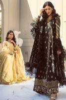 Black Gota Lorex Silk Net Angrakha (3-Piece) - Image 4