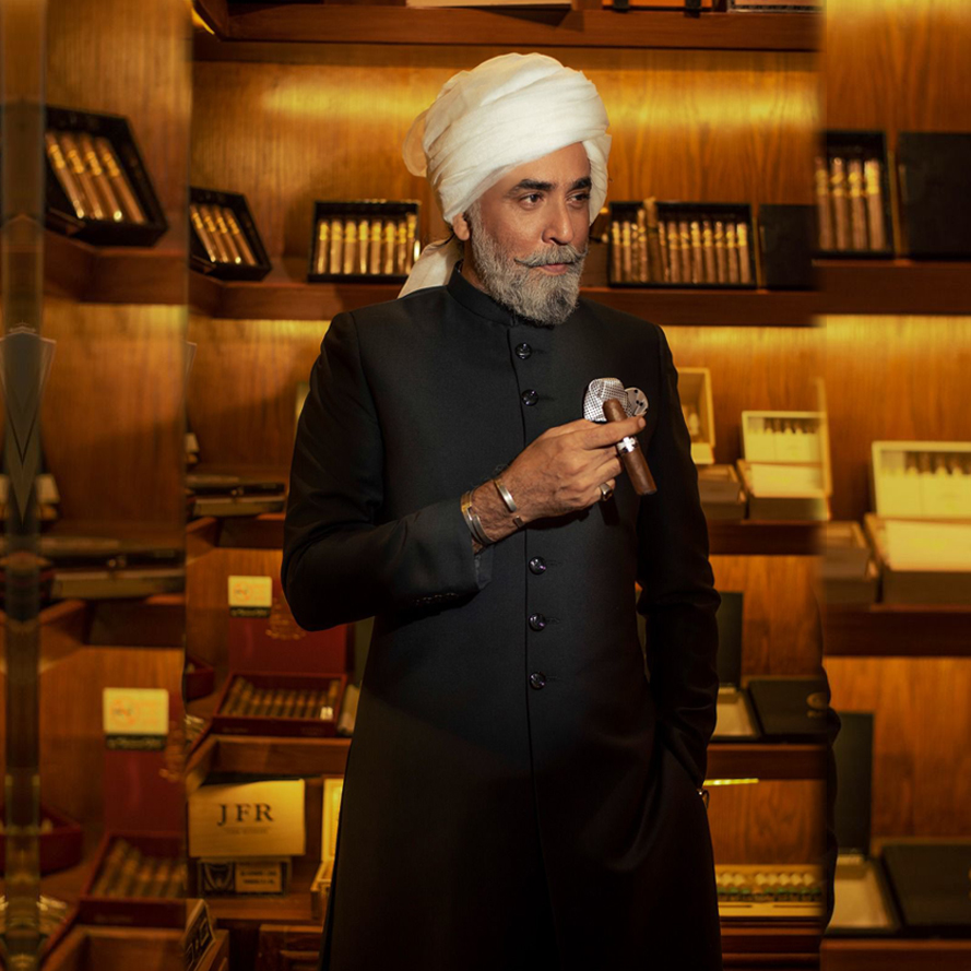 Carbon Black Raw Silk Sherwani (3-Piece) - Image 3