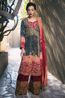 Black Zardozi Silk Angrakha Set (3-Piece) - Image 4