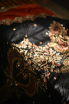 Black Zardozi Embroidered Silk Jamawar Chaadar (1-Pc) - Image 2