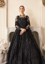 Pakistani Black Hand-Embellished Net & Tissue Gown (2-Piece) - Image 3