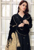 Pakistani Black Marori Embroidered Korean Raw Silk Gown (2-Piece) - Image 4
