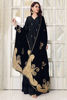 Pakistani Black Marori Embroidered Korean Raw Silk Gown (2-Piece) - Image 5