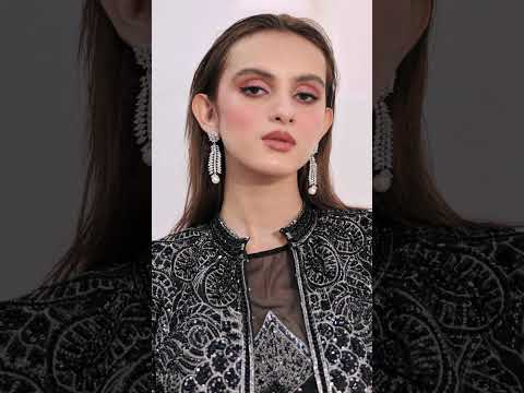 Pakistani Black Hand-Embellished Net Long Jacket (2-Piece) - Image 10