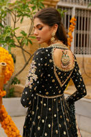 Black Gota Zari Georgette Kalidar Dress (2-Piece) - Image 11