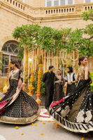 Black Gota Zari Georgette Kalidar Dress (2-Piece) - Image 15