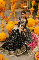 Black Gota Zari Georgette Kalidar Dress (2-Piece) - Image 6