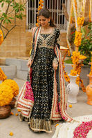 Black Gota Zari Georgette Kalidar Dress (2-Piece) - Image 7