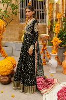 Black Gota Zari Georgette Kalidar Dress (2-Piece) - Image 8