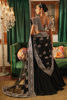 Pakistani Black Embroidered Khaddi Net Lehnga Choli (3-Piece) - Image 8
