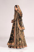 Pakistani Black Zardozi Resham Net Bridal Lehenga (3-Piece) - Image 9