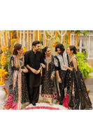 Pakistani Black Embellished Silk Lehenga Choli (3-Piece) - Image 16