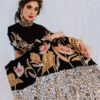 Pakistani Black Embroidered Velvet Lehenga Dress (2-Piece) - Image 3