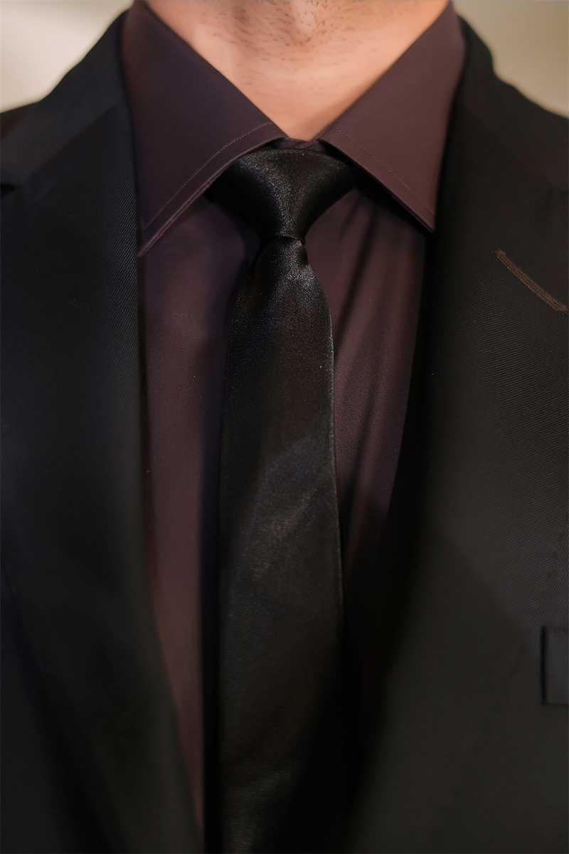 Black Cotton-Wool Blend Two-Piece Suit (2-Piece) - Image 3