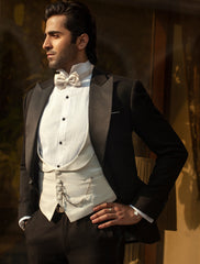 Black Slim-Fit Suiting Tuxedo (3-Piece) - Image 3