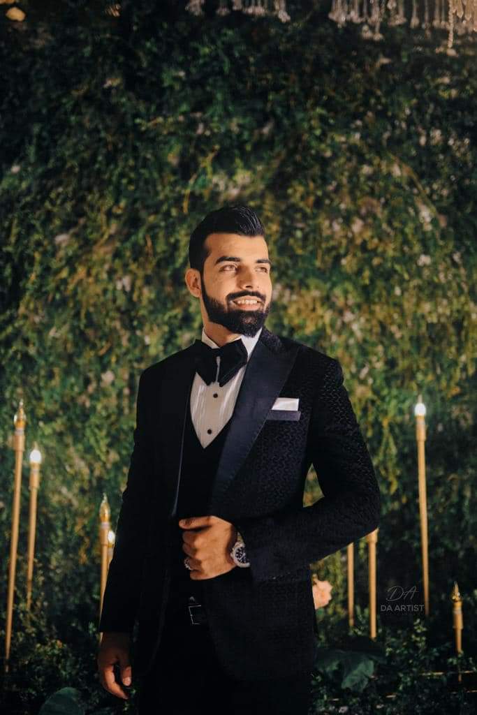 Black Self-Velvet Tuxedo with Satin Lapel (3-Piece) - Image 1