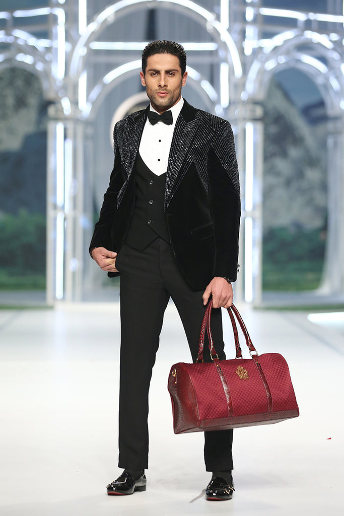 Black Cut Dana Velvet Tuxedo (5-Piece) - Image 1