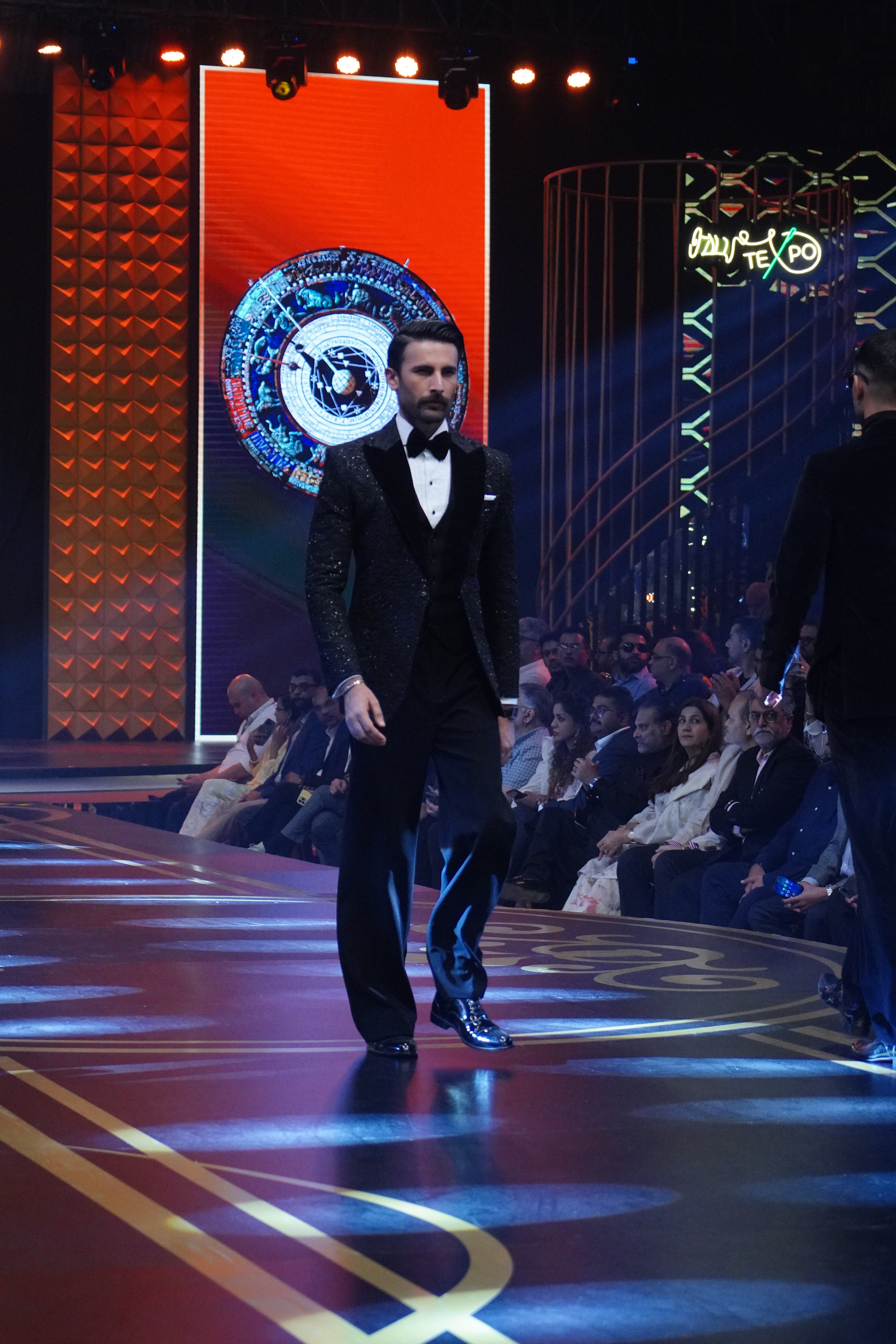 Black Hand-Embellished Velvet & Armani Tuxedo (3-Piece) - Image 4