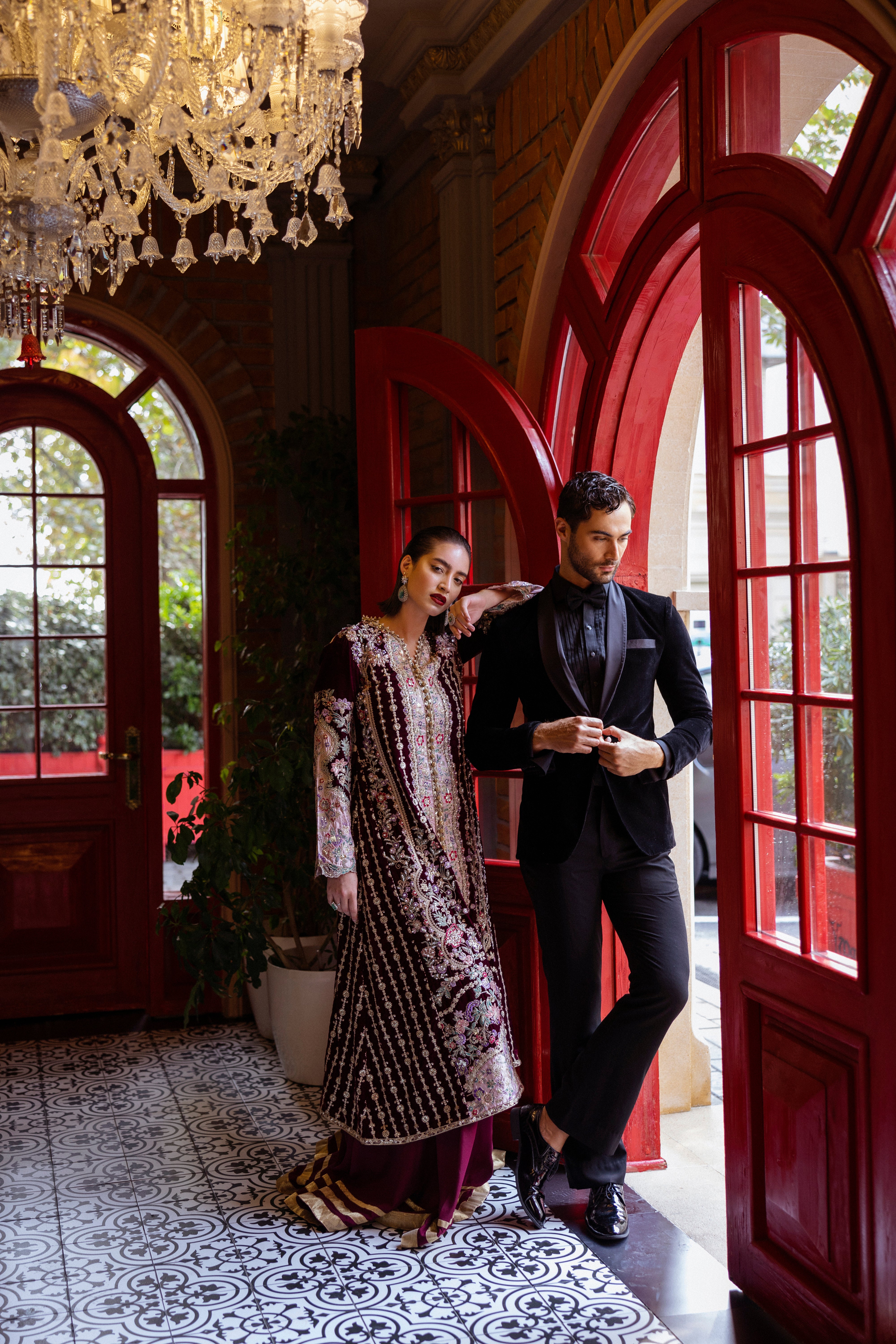 Black Velvet Tailored Tuxedo (2-Piece) - Image 2