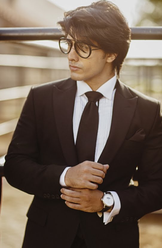 Black Hand-Stitched Wool-Blend Tuxedo Suit (2-Piece) - Image 1