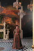 Pakistani Black Embroidered Net Open-Jacket Pishwas (3-Piece) - Image 3