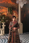 Pakistani Black Embroidered Net Open-Jacket Pishwas (3-Piece) - Image 4