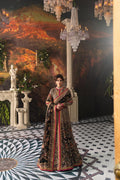 Pakistani Black Embroidered Net Open-Jacket Pishwas (3-Piece) - Image 5
