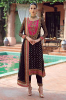 Pakistani Black Handworked Chiffon Salwar Kameez (3-Piece) - Image 2