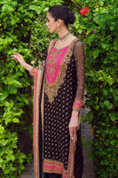 Pakistani Black Handworked Chiffon Salwar Kameez (3-Piece) - Image 3