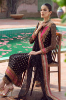 Pakistani Black Handworked Chiffon Salwar Kameez (3-Piece) - Image 7