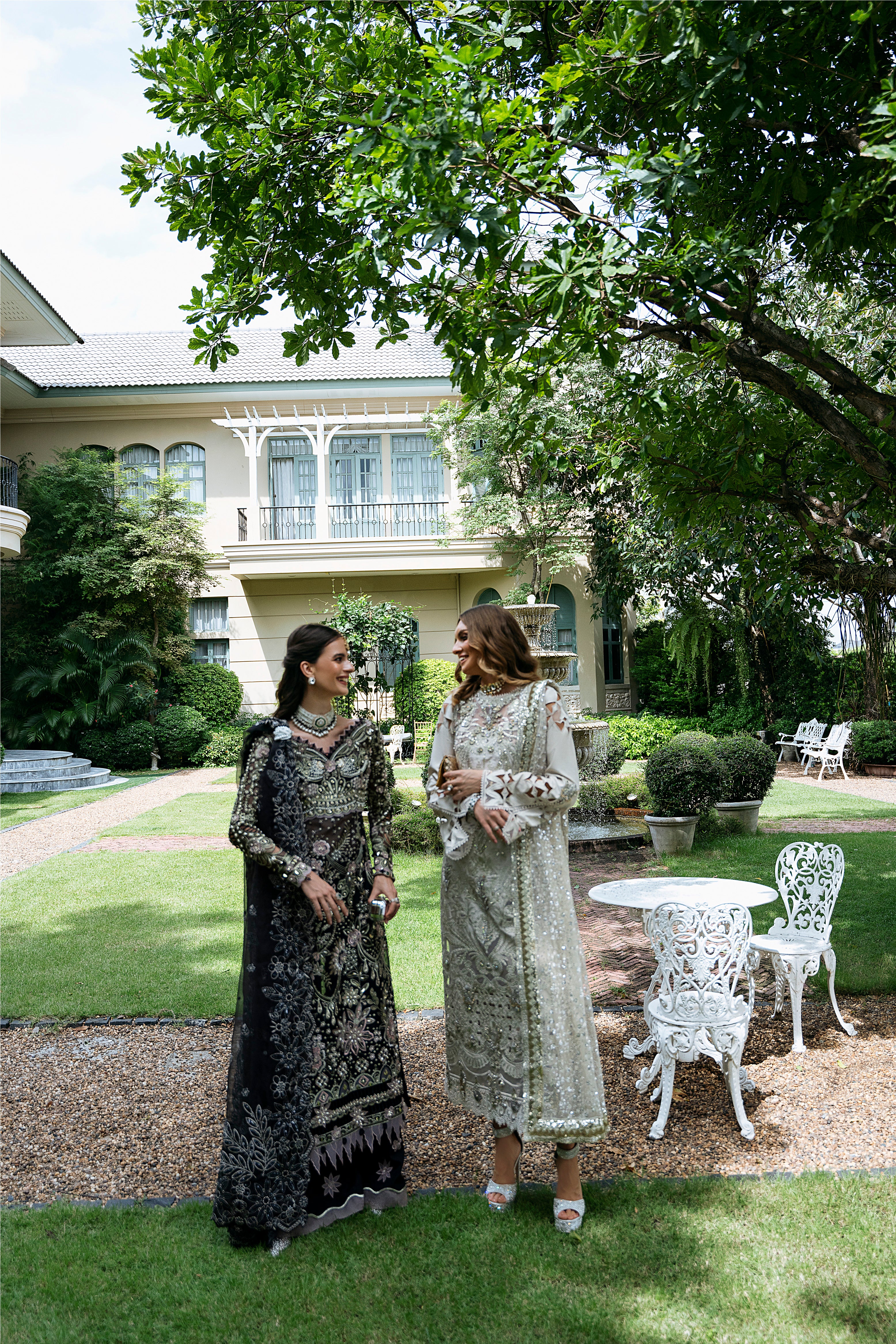 Pakistani Black Embroidered Organza Salwar Kameez (3-Piece) - Image 8