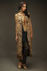 Black Zardozi Sheesha Silk Long Jacket (2-Piece) - Image 2
