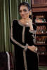Black Embellished Velvet Salwar Kameez (3-Piece) - Image 3
