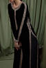 Black Embellished Velvet Salwar Kameez (3-Piece) - Image 4