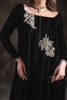 Pakistani Jet Black Embellished Velvet Salwar Kameez (3-Piece) - Image 6