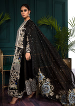 Black Velvet Embroidered Salwar Kameez (3-Piece) - Image 6