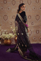 Pakistani Black Zardozi Velvet Salwar Kameez (3-Piece) - Image 4