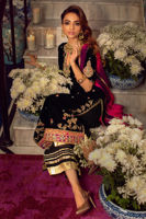 Pakistani Black Zardozi Velvet Salwar Kameez (3-Piece) - Image 3